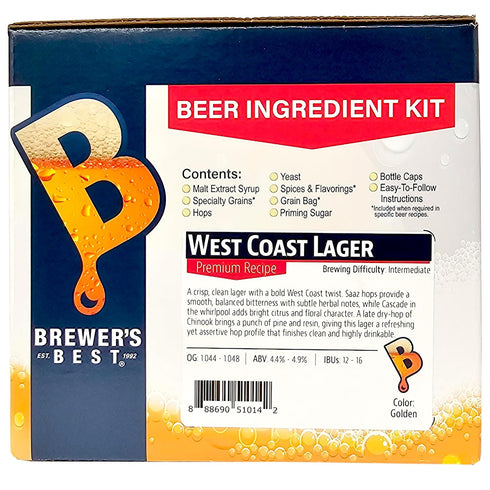 Brewer's Best West Coast Lager Beer Making Kit - Ingredients