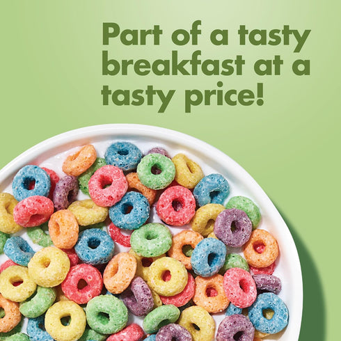 50 OZ Malt-O-Meal Tootie Fruities Breakfast Cereal, Colorful and Fruity Cereal for the Family, Family Cereal Size