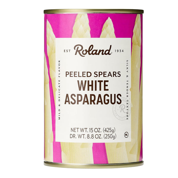 Roland Foods White Asparagus Spears, Specialty Imported Food, 15 Ounce Can, Pack
