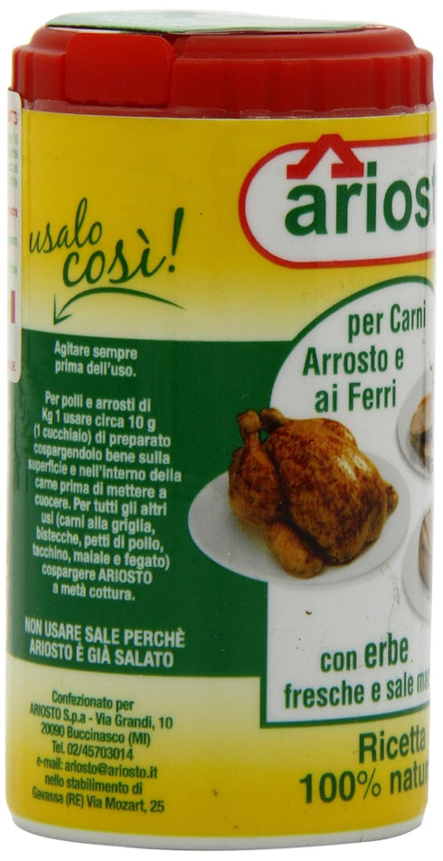 Ariosto Meat Seasoning, 2.8 Ounce, Roasted and Grilled, 1 Pack