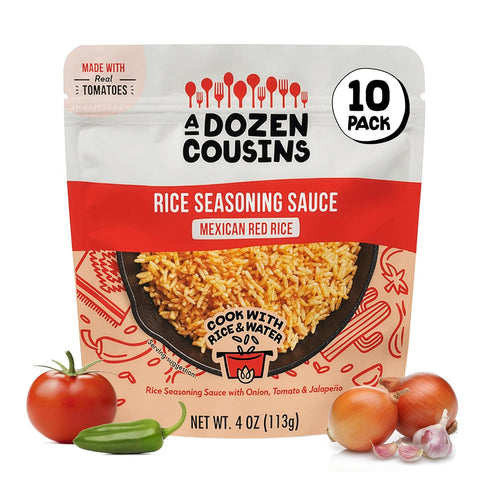 A Dozen Cousins Mexican Rice Seasoning Sauce (10 Pack), Pour & Mix