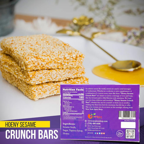 3 Pack NY Spice Shop Sesame Candy Snack Bar - Pound Sesame Snacks Honey Candy - Healthy Crunchy Energy Bars - Nut