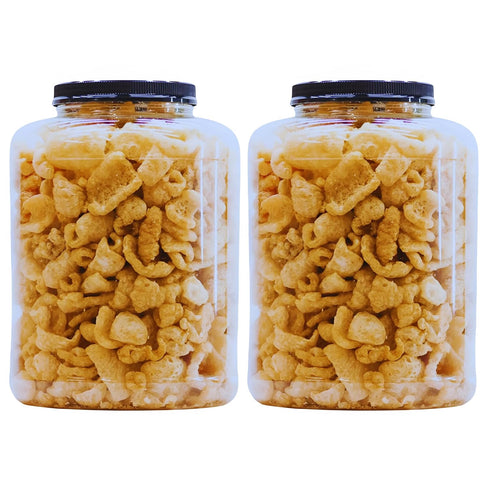 Generic (2) Original Fried Pork Rinds, 16oz Resealable Jar Crunchy Premium Chicharrones High