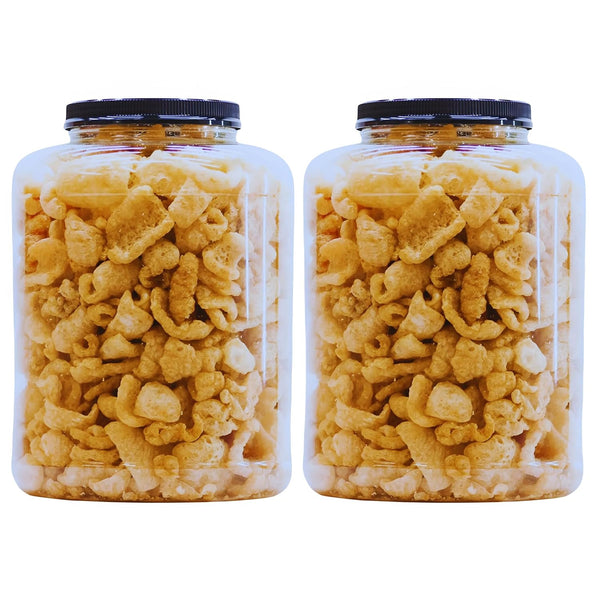 Generic (2) Original Fried Pork Rinds, 16oz Resealable Jar Crunchy Premium Chicharrones High