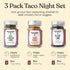 Set 3 Burlap & Barrel Taco Seasoning Single Origin Spice - Wild Mountain Cumin, Sun-Dried Tomato, Ground Black Lime