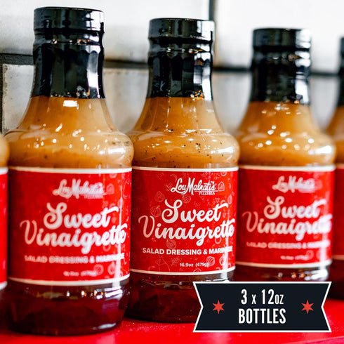 3 (12 oz Lou Malnatis Sweet Vinaigrette Salad Dressing, Bottles Each) | Signature Chicago Vinaigrette
