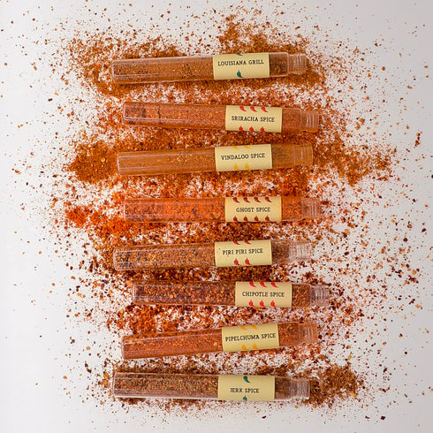 eat.art Red Hot Chilli Addict | Gourmet Fiery Red Hot Spice Blends | 8-Pack Gift Set