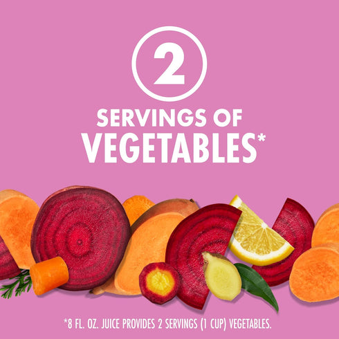 V8 100% 46 OZ (Pack 6) Beet Ginger Lemon Vegetable Juice, Naturally Flavored Vegetable Juice From Concentrate, FL