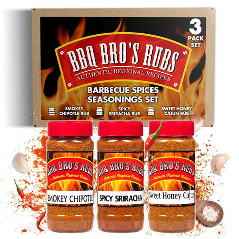 BBQ BROS RUBS (Spicy Style) - Barbecue Spices Seasonings Set - BBQ