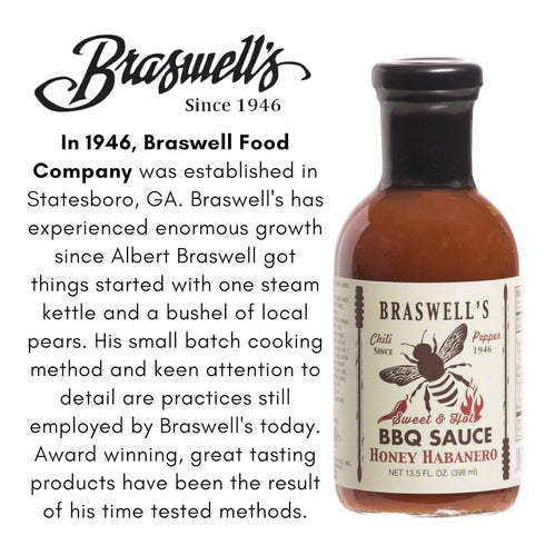 Braswell Honey Habanero Barbeque Sauce, 13.5 oz