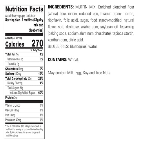 17.1-Ounce (Pack 2) Krusteaz Wild Blueberry Muffin Mix, Box