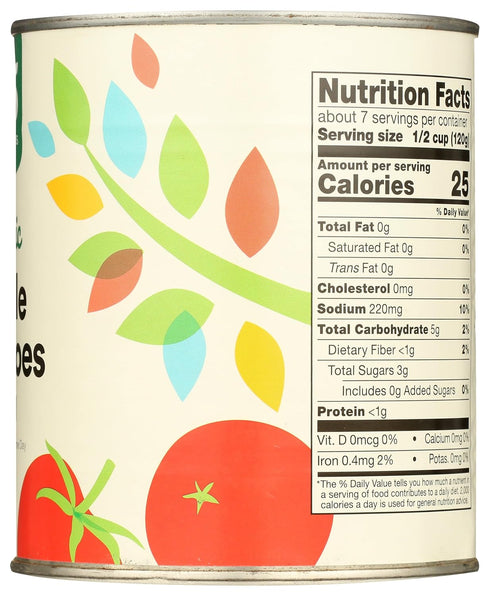 365 28 (Pack 3) by Whole Foods Market, Tomatoes Whole Peeled Organic, Ounce