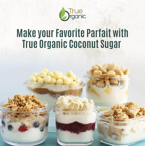 2 True Organic Coconut Sugar Pounds Certified Organic, USDA & Kosher Certified, Pure Ceylon Premium Quality