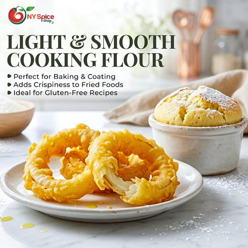 5 NY Spice Shop Rice Flour - Pound All Natural White Rice Flour for Sourdough Bread - White Rice Grain Flour