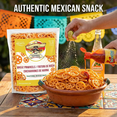1LB Duritos (Duros) Pinwheels Wheat Snacks - Mexican Wheat Wheel Pasta - Chicharrones De Harina - by Turinos