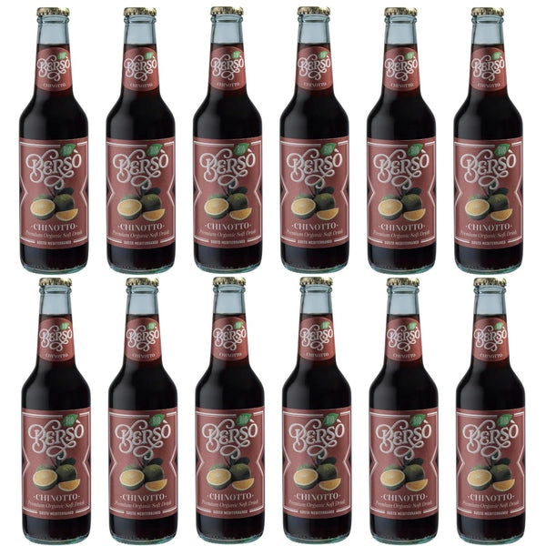 Berso Chinotto Italian Soda 12-Pack Authentic Sparkling Bitter Orange Soft Drink Classic Italian