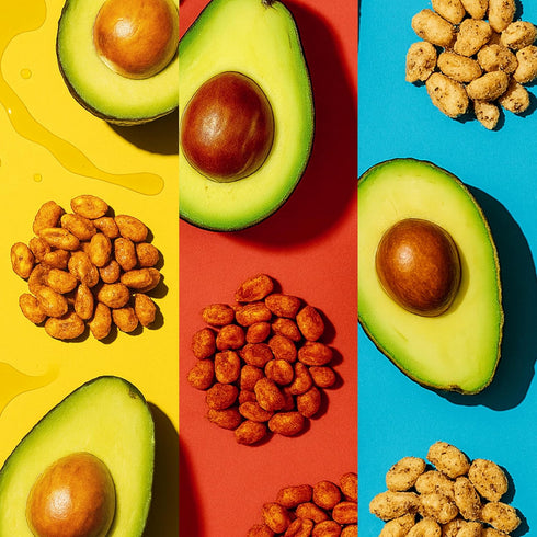 Pack 7 oz (Pack 3) Confusion Snacks Avocado Oil South Asian Spiced Peanuts Flavored Variety - Gluten Free and Seed Oil