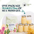 HAPPY FOX Organic Sea Moss Raw Gold, Makes 75oz of Seamoss Gel, Certified Non-GMO Superfood, 100 gram Bag