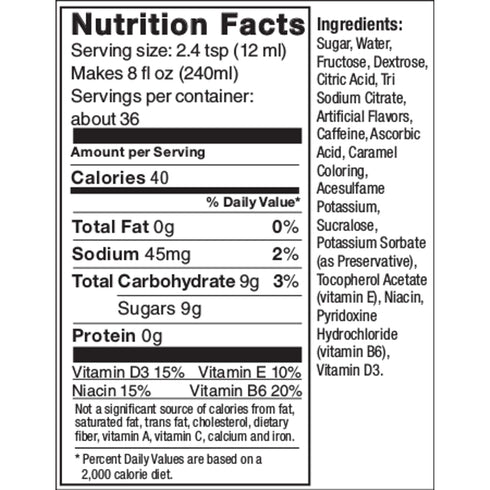 14.8 SodaStream Energy Syrup, Fluid Ounce