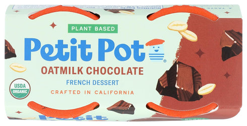 8 (2 Pack) Petit Pot | Organic French Dessert | Plant-Based Oatmilk Chocolate | Gluten-Free | Kosher | Ready-to-Eat |
