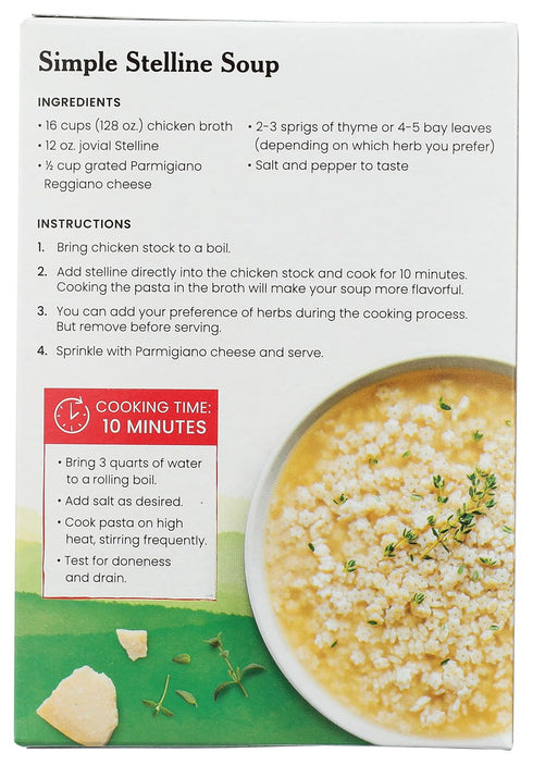 12 Oz Jovial Pasta Brown Rice Stelline