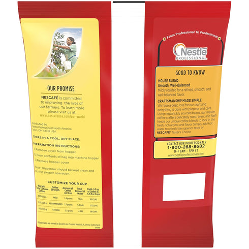 Nescafe Instant Coffee, Taster's Choice Light Roast House Blend, 8 oz Bulk Pouch