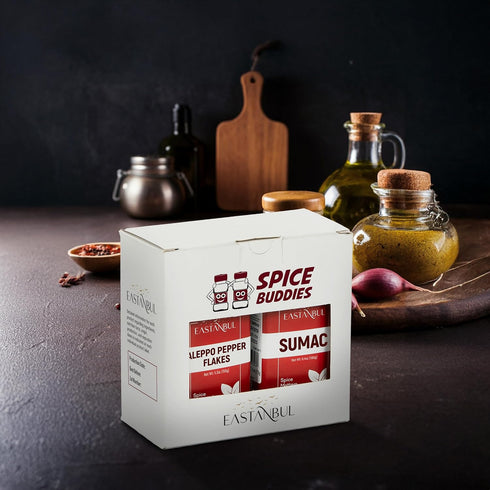 5.3oz, 6.4oz, Set Eastanbul Aleppo Pepper and Sumac, Aleppo Pepper Flakes Sumac Spice Spice of Pul Biber and Sumak