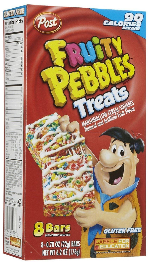 Post Fruity Pebbles & Marshmallow Cereal Bar Treats (Pack of 3) 8 Count