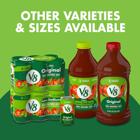 V8 100% 46 oz (6 Pack) Spicy Hot Vegetable Juice, fl Bottle