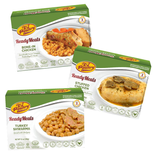 Kosher Mre Meat Meals Ready to Eat, Variety of Stuffed Chicken Breast,