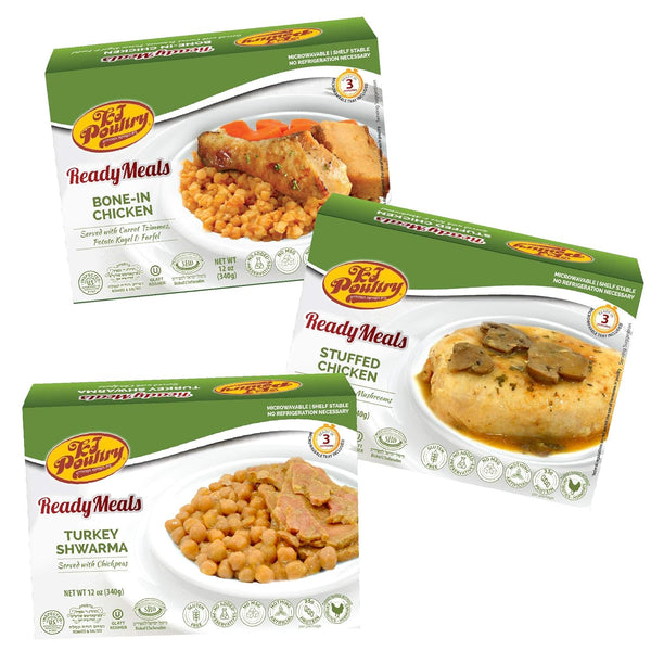 Kosher Mre Meat Meals Ready to Eat, Variety of Stuffed Chicken Breast,