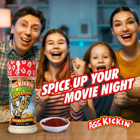 ASS KICKIN' Jalapeno Cheddar Popcorn Seasoning - Great for Gourmet Popcorn or Chicken Wings