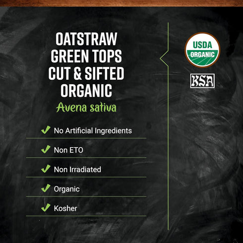 16 (Pack 1) Frontier Co-op Organic Oatstraw Green Tops, Cut and Sifted - Oat Straw Herb for Tea, Bath, Wellness Use