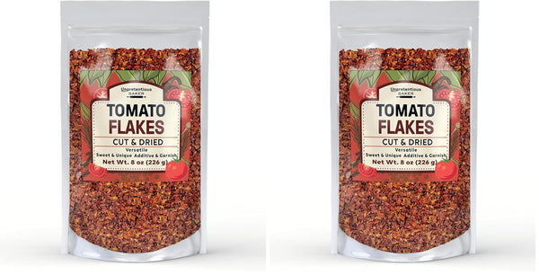 Unpretentious Tomato Flakes, 8 oz, Unique Flavor, Versatile, Soups & Sauces (Pack