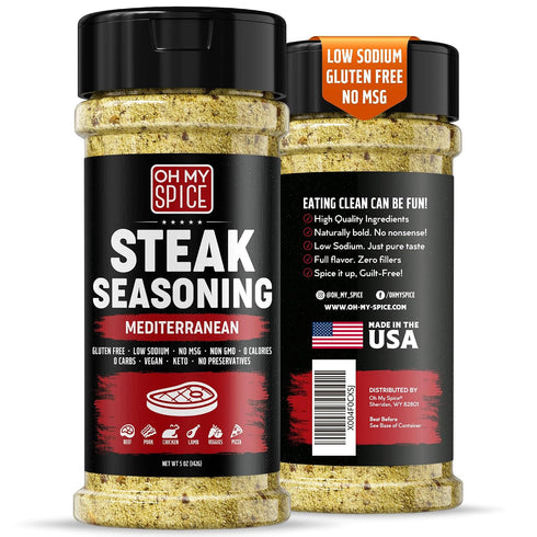 Steak Seasoning Pizza Seasoning Blend Mix - Gluten Free & Low Sodium