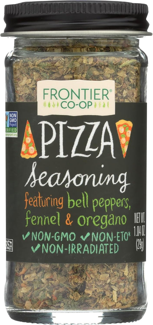 Frontier Co-op Pizza Seasoning, 1.04-Ounce Jar, Featuring Bell Pepper, Fennel Seed &
