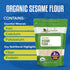 2 lb, 32 oz (Pack 2) Kevala Organic Sesame Flour Gluten Free, Making Bread, From Non GMO Seeds, All Purpose, Vegan