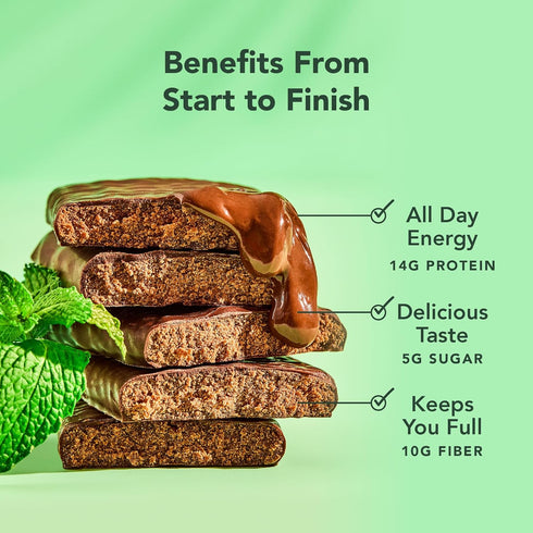 1.98 Oz (Pack 12) ALOHA Organic Plant Based Protein Bars, Chocolate Mint
