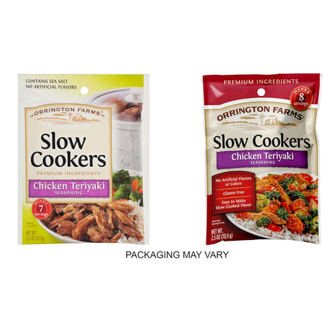 2.5 (Pack 12) Orrington Farms Chicken Slow Cooker Mix, Teriyaki, Ounce