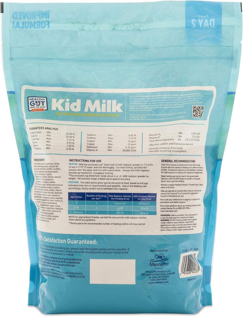 4 lbs Manna Pro Goat Kid Milk Replacer, High in Protein to Support Growth, Powered by Opti-Gut to Support Gut Health