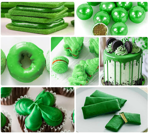 Holamdo Set, 55g/Bottle Oil Based Food Coloring Xmas Green Oil Based Food Coloring for Chocolate, Food Grade Food Color