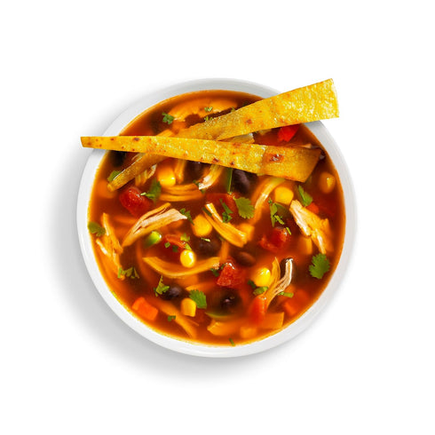 Pack: (1) 7 oz (1) 4.5 oz Anderson House Frontier Soups Combo Illinois Prairie Corn Chowder, and South of the border