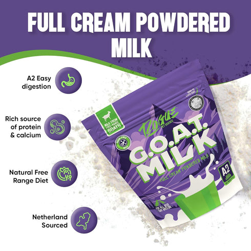 16-oz 6 A2 Rogue Pet Science G.O.A.T Milk Powdered Goat Milk for Dogs and Cats. One Bag Makes Quarts. Human Grade