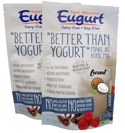 Eugurt "Better Than Yogurt" Make At Home Mix (Dairy and Soy Free!) (Coconut,