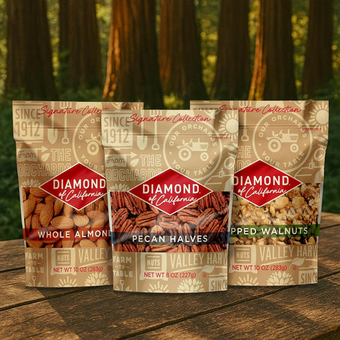 16 oz. Diamond of California Signature Collection Shelled Walnut Halves and Pieces, Pre-Shelled Raw Walnuts