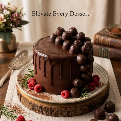 (24 ANDY ANAND CHOCOLATIER Belgian Dark Chocolate Cherry Cordials - Handmade Liquid Center Filled Chocolate Covered