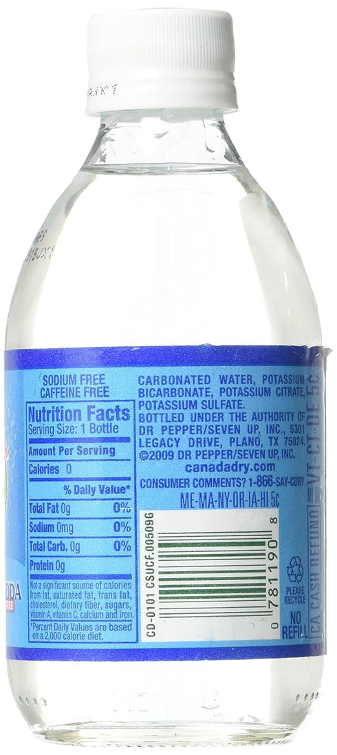 Bottles,10 Oz (Pack 6) Canada Dry Club Soda Fl