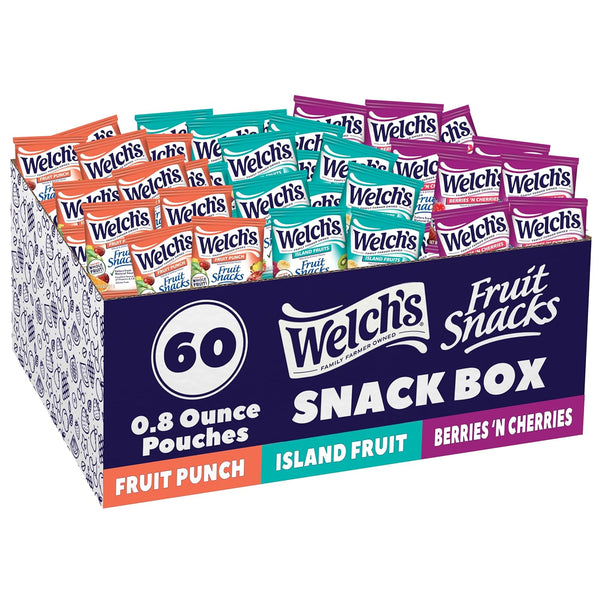 Welch's Fruit Snacks, Fruit Punch, Island Fruits & Berries 'N Cherries Snack