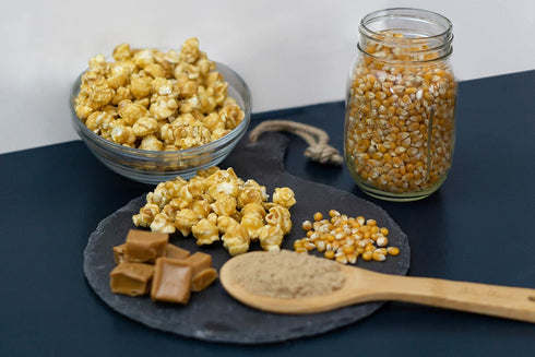 Pop'N Popcorn 128 oz PopN Popcorn Caramel Korn - Sweet Caramelized Flavored Pop Corn for Baseball Game Snacks, Movie