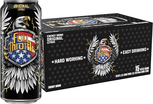 Full Throttle Citrus: Hard-Working Energy Drink. 16 Fl oz | Pack of